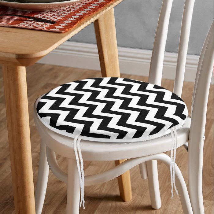 Oval Zipper Chair Pad Cushion