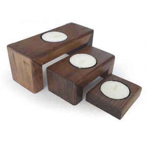 Wooden Candle Holder