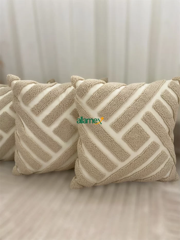 G3 - Handmade Punch Needle Pillow Case, Geometric Cushion Cover, Beige Decorative, Textured Sofa Pillowcase, Punch Sofa Pillow Cases 2 G3 - Handmade Punch Needle Pillowcase, Geometric Cushion Cover, Decorative Throw Pillow, Boho Textured Sofa Pillowcase, Punch Sofa Pillow Cases